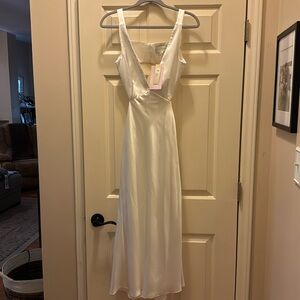 NWT SACHIN + BABI White Midi Dress Size 8